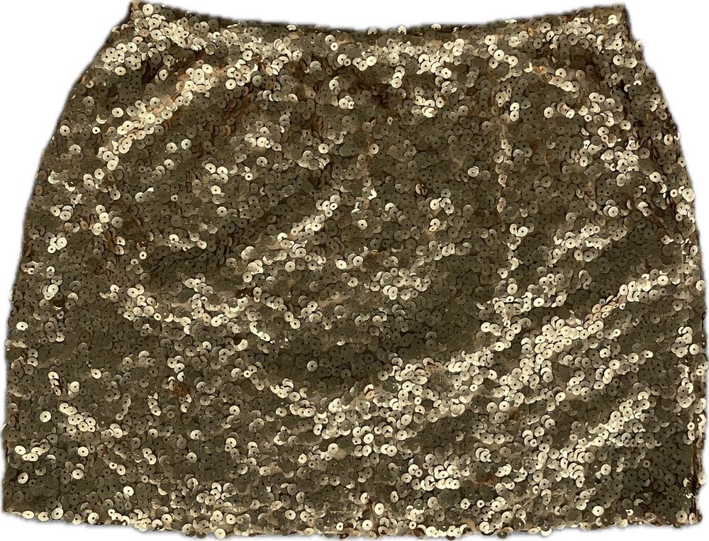 Genuine Vintage Gold Sequin Mini Skirt