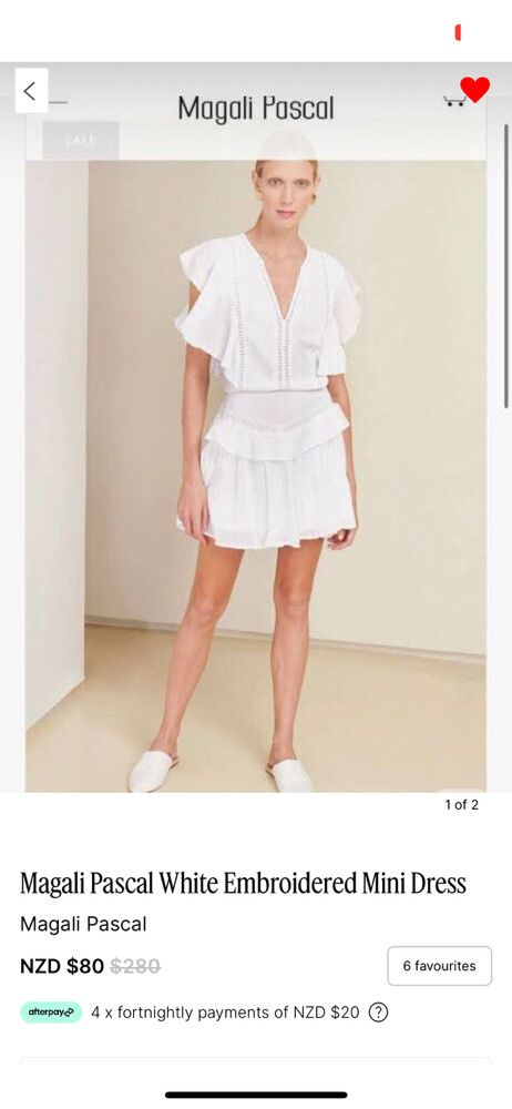 Magali Pascal White Embroidered Mini Dress