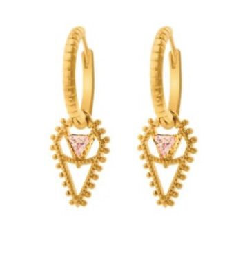 NEW Lindi Kingi Byzantine Romance - Hearts + Lovers Earrings Gold