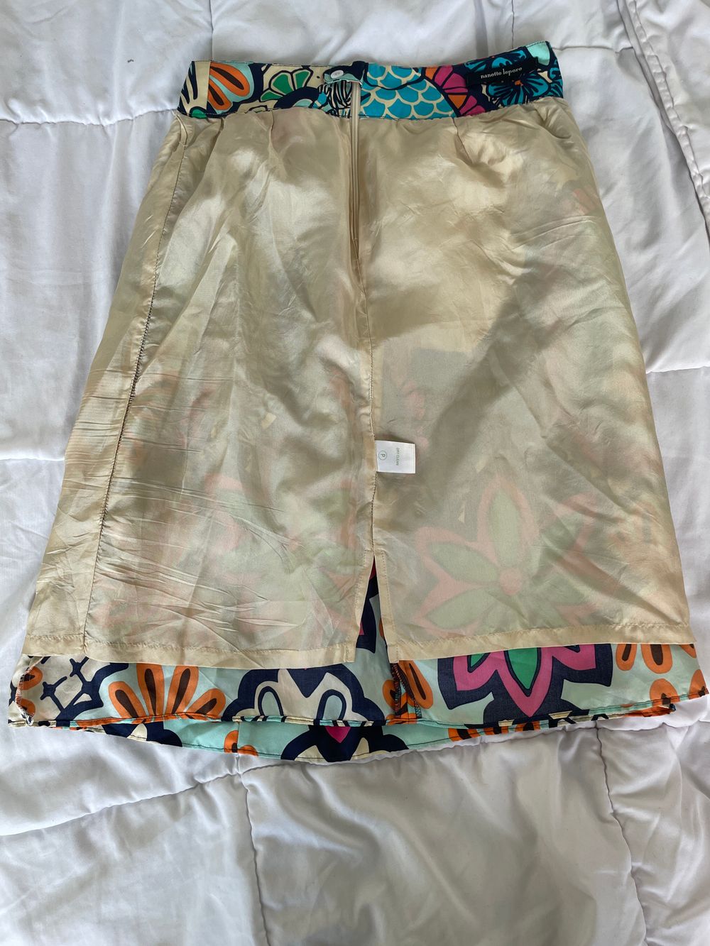 Silk patterned skirt
