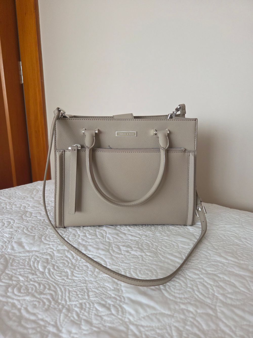 Beige handbag