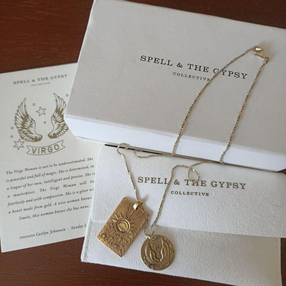 Spell Virgo Stargazer Necklace zodiac astrology starsign gold vermeil plated