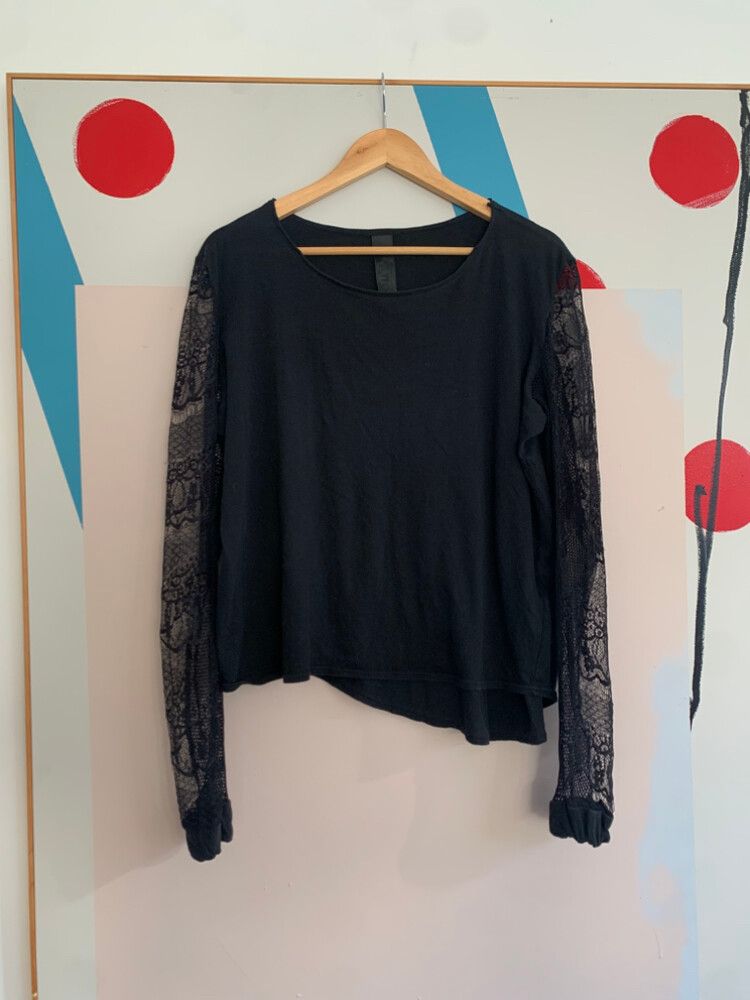 boxy cotton lace tee