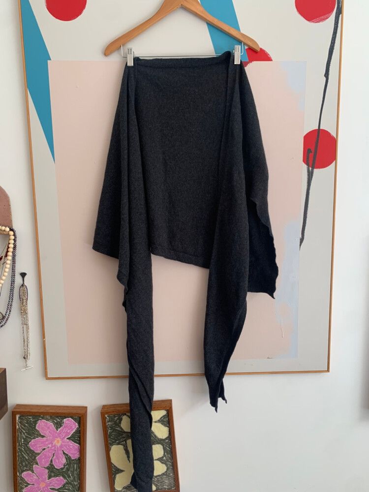 grey wool shawl/scarf