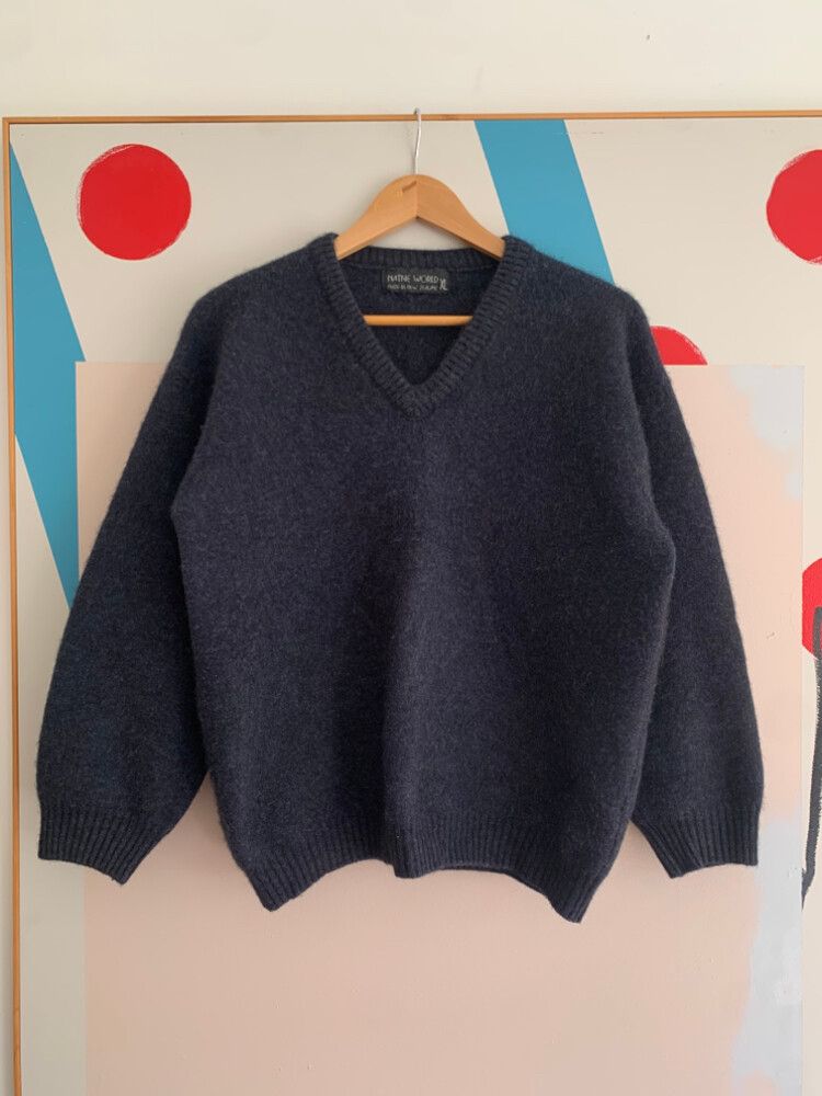 (similar to) thick navy possum merino jersey