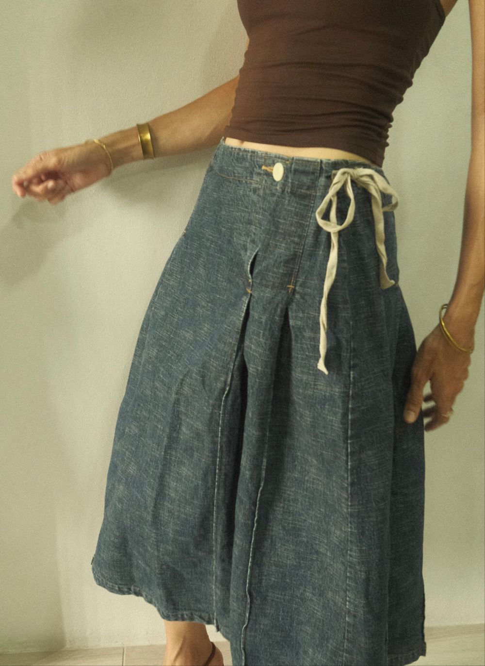 vintage denim skirt