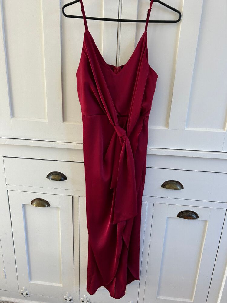 Red Satin Dress