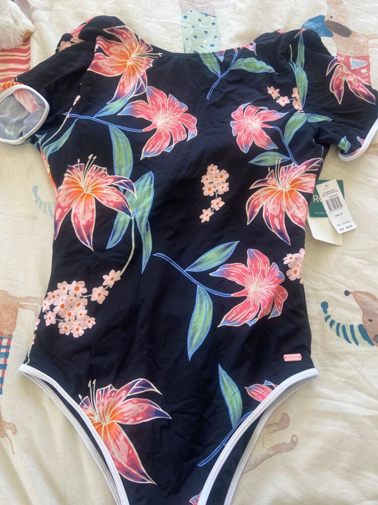 Roxy Black Floral Swimsuit