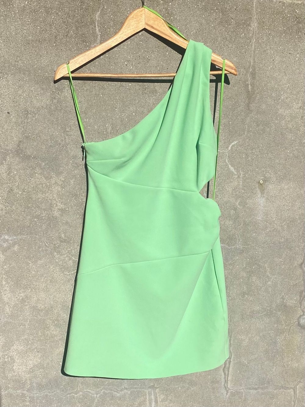 bec and bridge green mini dress & color_Cabernet