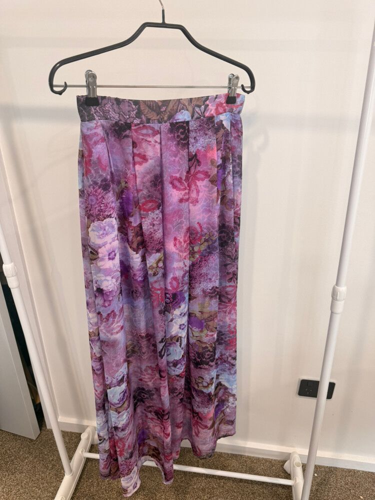 Pretty Basic Purple Floral Maxi Skirt