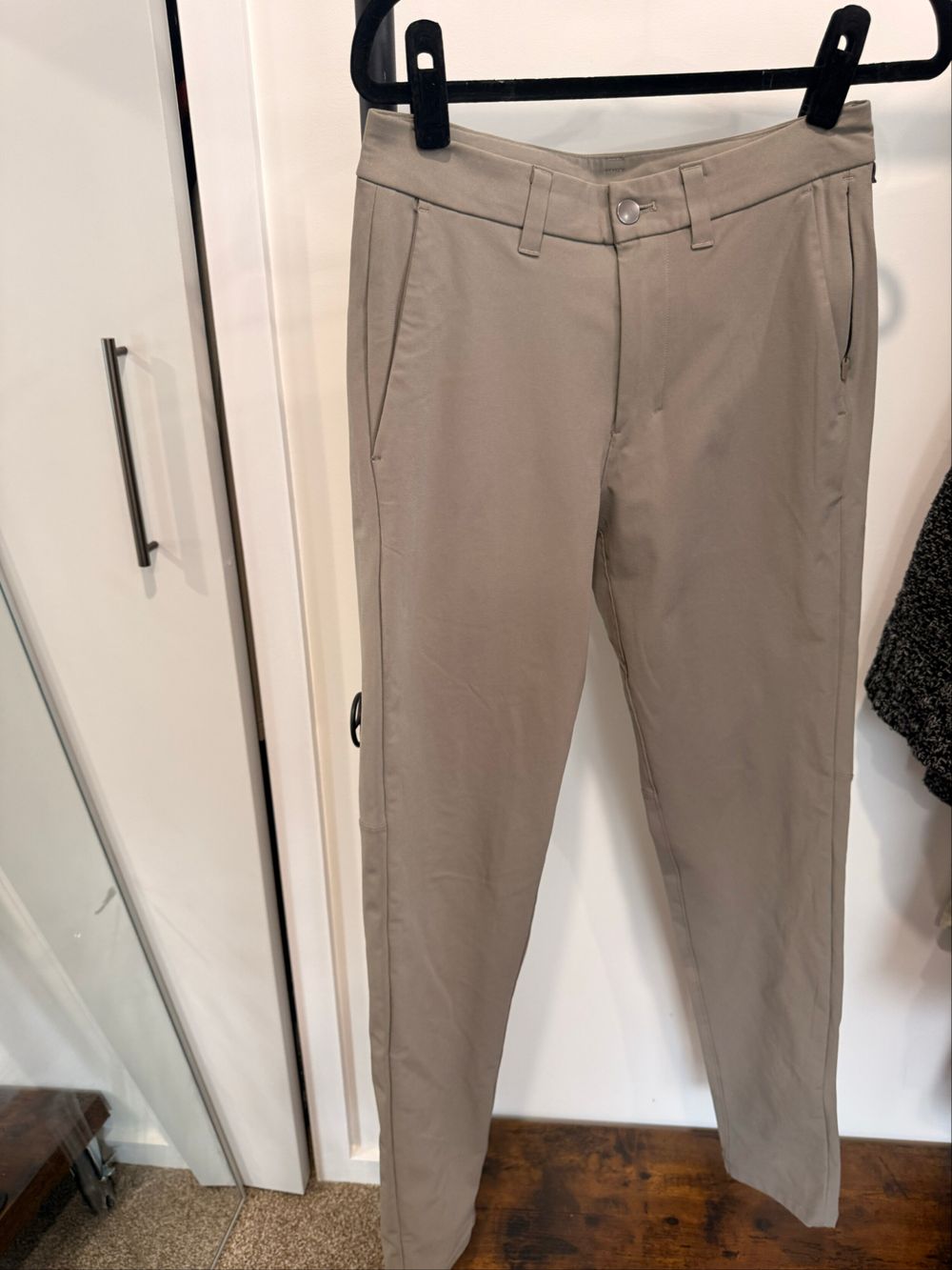 Beige Tapered Trousers