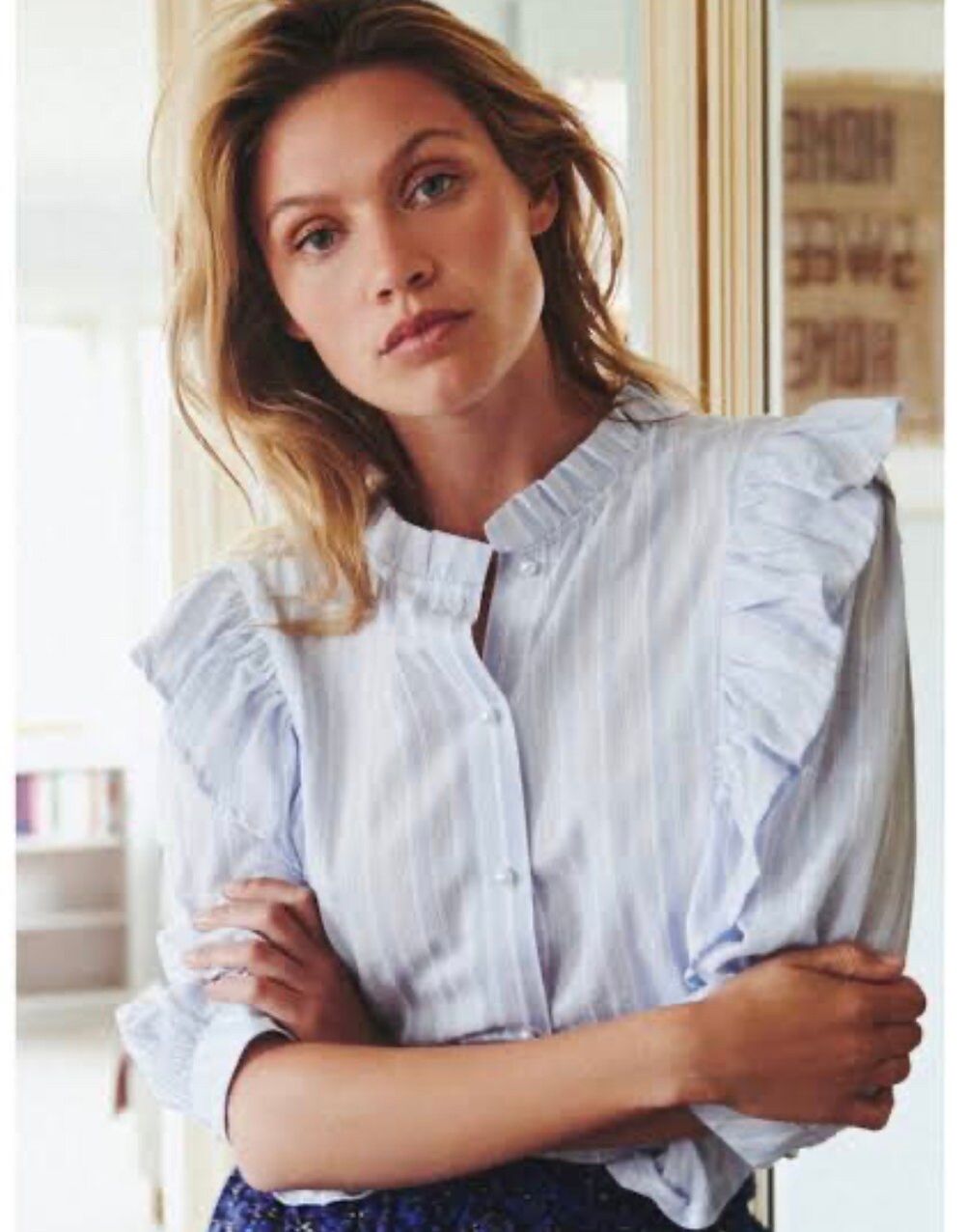 Lollys Laundry Hanni Blue Striped Shirt