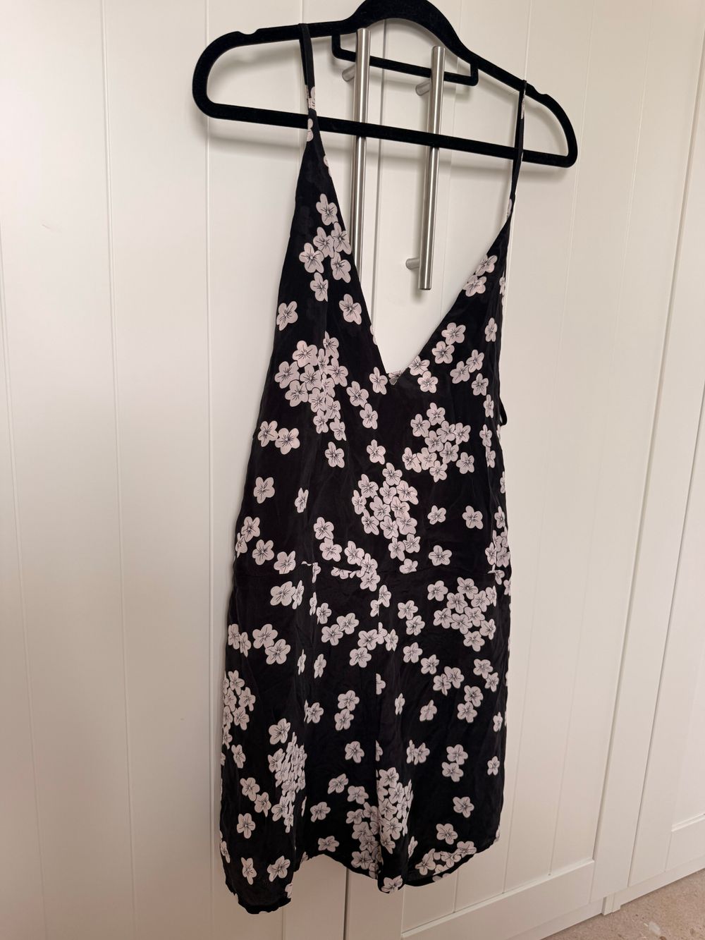 Lonely Floral Black Slip Playsuit