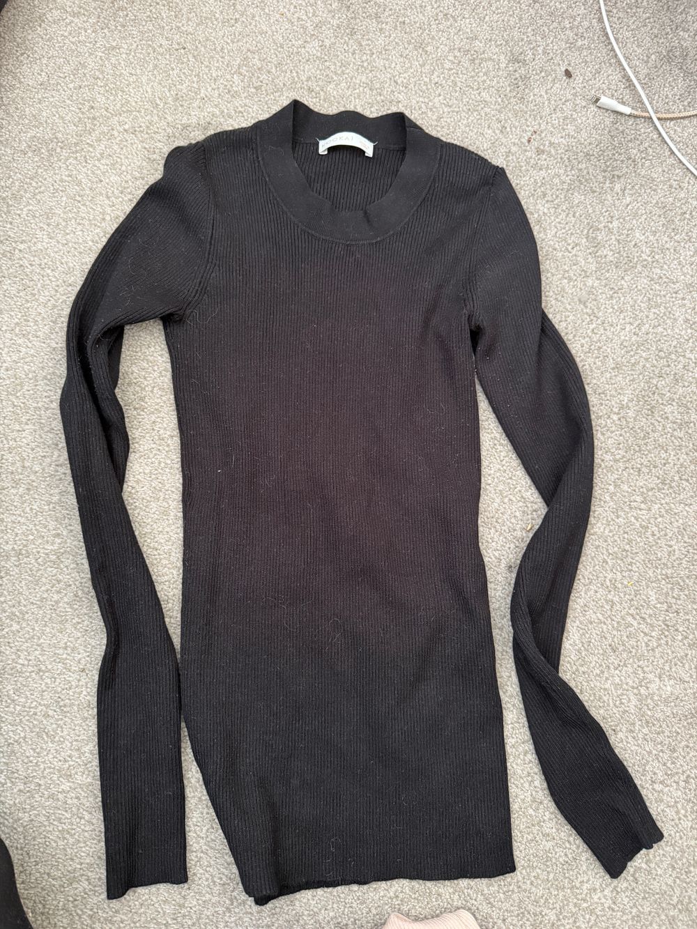 Kookai Black Knit Top