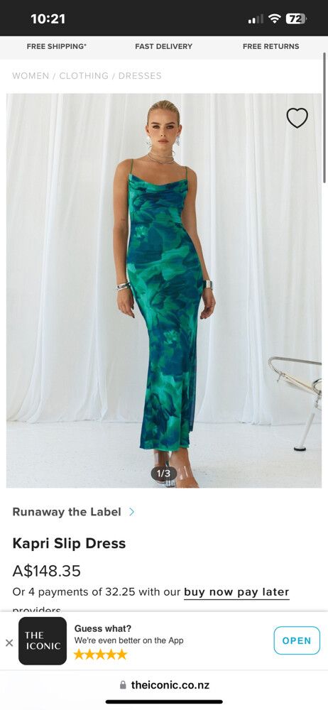Runaway The Label - Never Worn Brand New Runaway The Label Kapri Slip Dress  on Designer Wardrobe