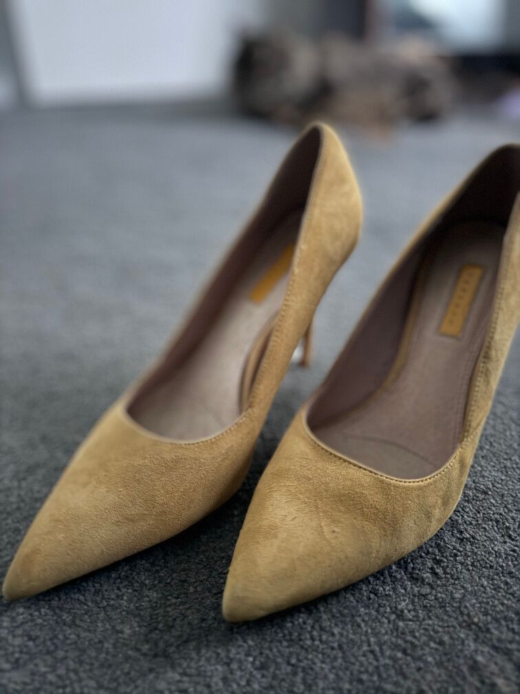 Suede Topshop Yellow Stilettos