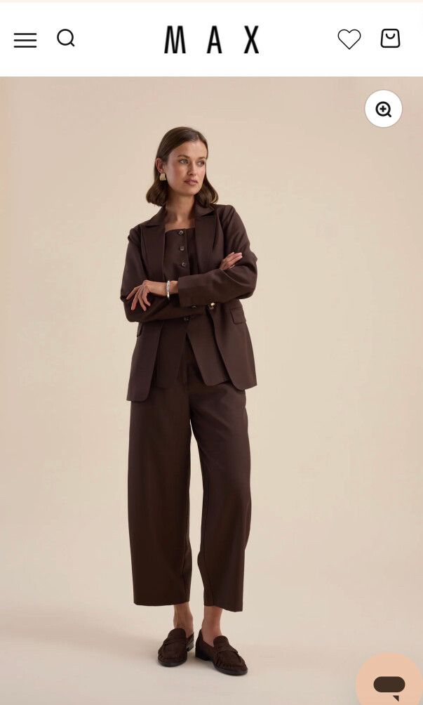 Max wool blend barrel pant