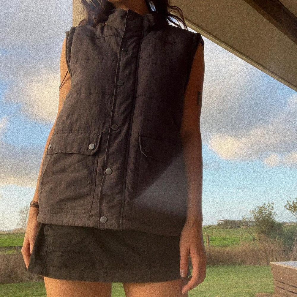 jeans west puffer vest