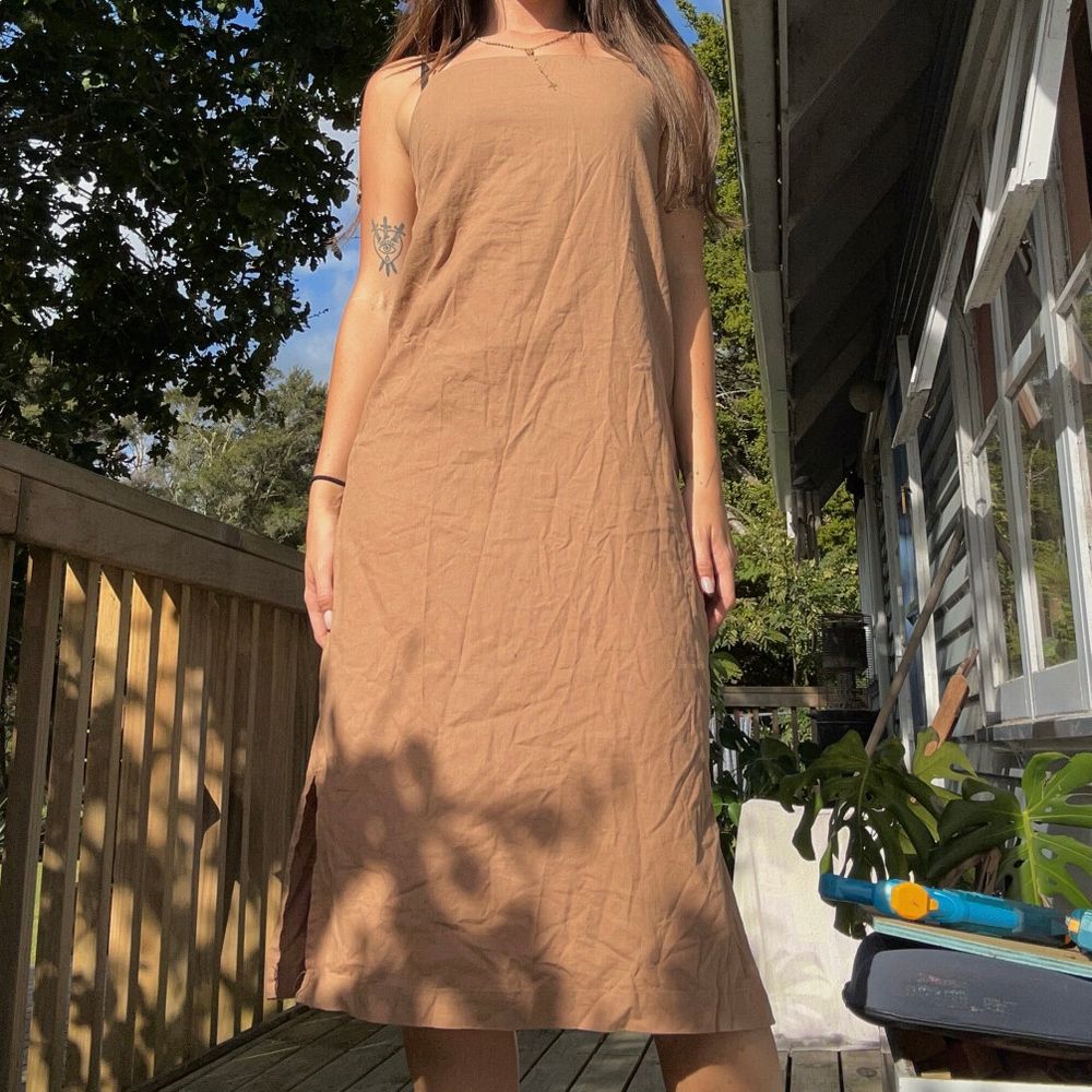 linen and cotton maxi dress