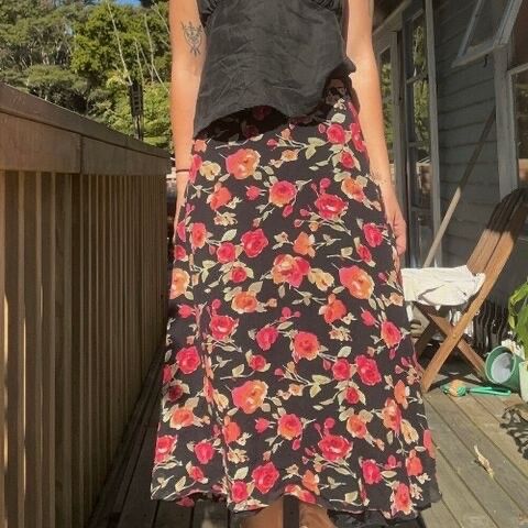 silk vintage skirt