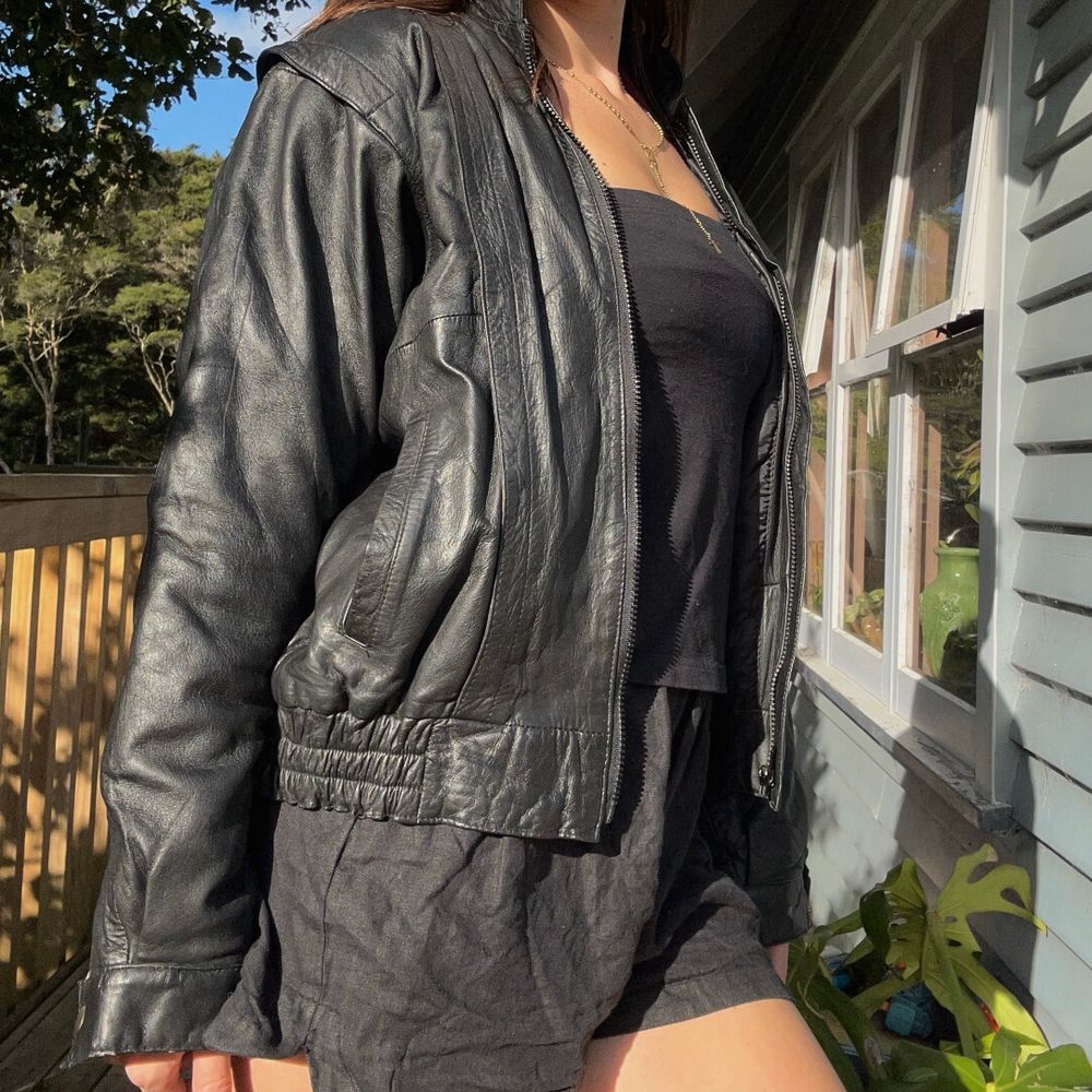 vintage leather jacket