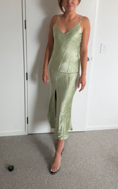 Bec and Bridge Green slip dress