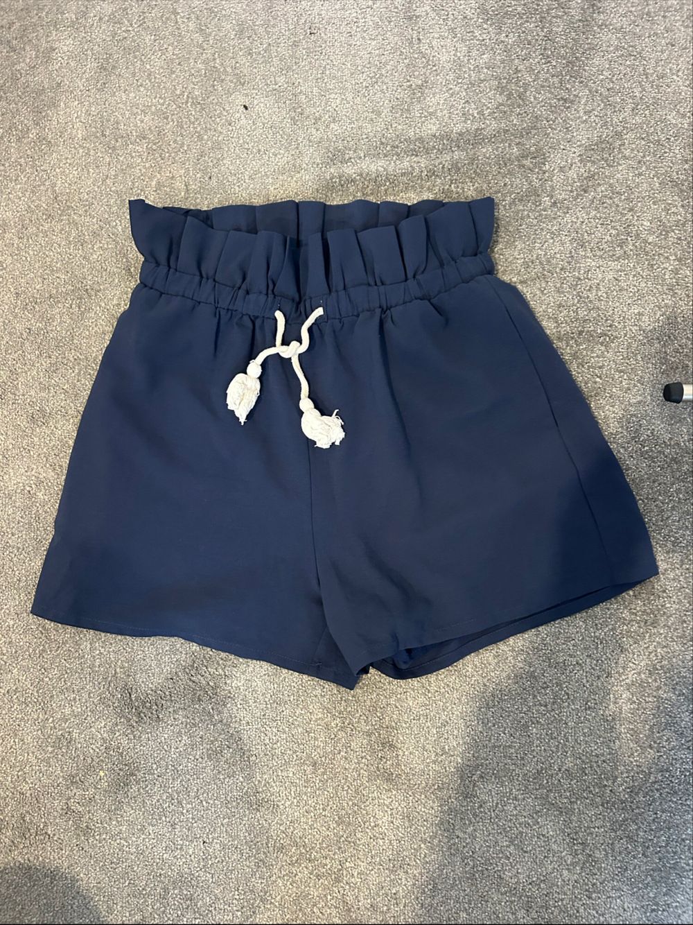 Amaya Navy High Waisted Shorts