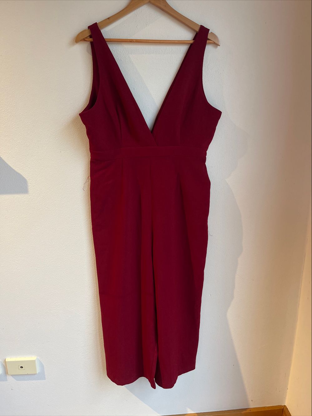 Red Sleeveless jumpsuit