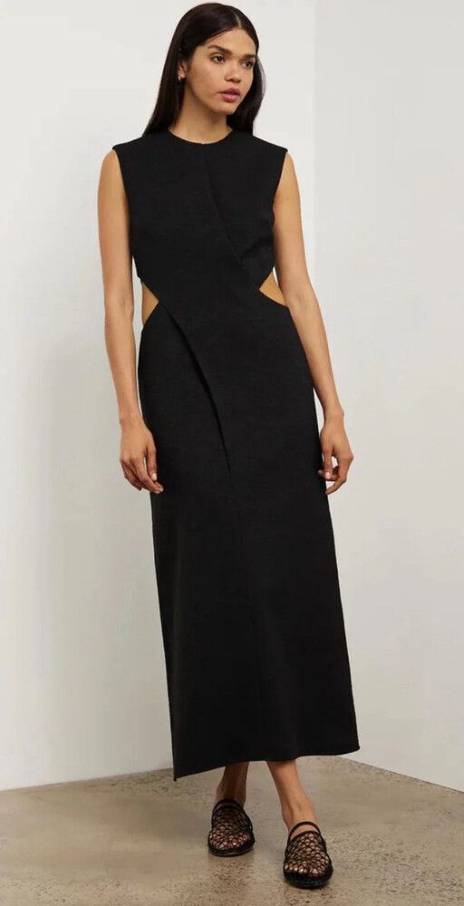 aje blue maxi dress Soundscape Maxi Dress | The Borrowed Collective