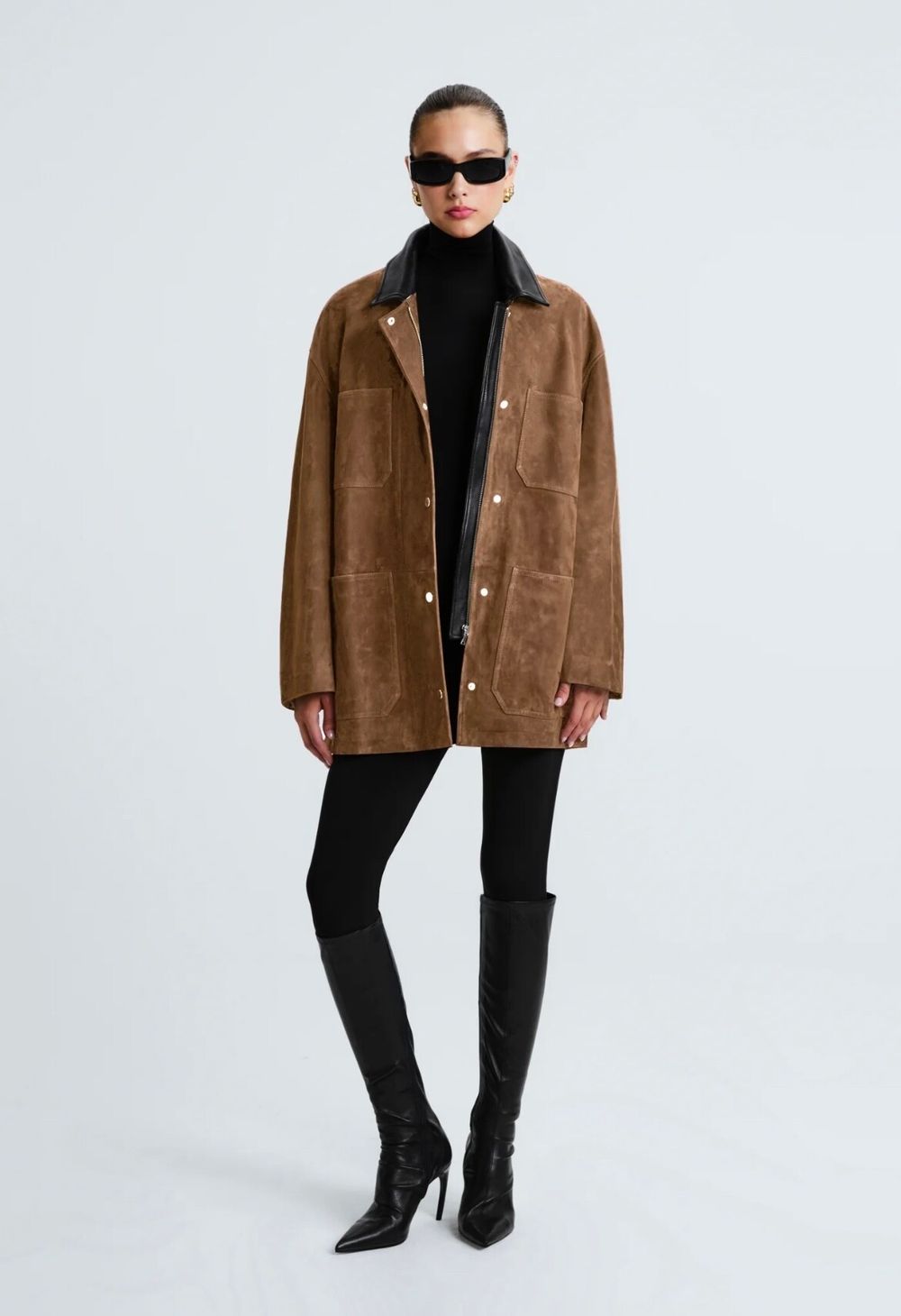 Nour Hammour suede barn jacket