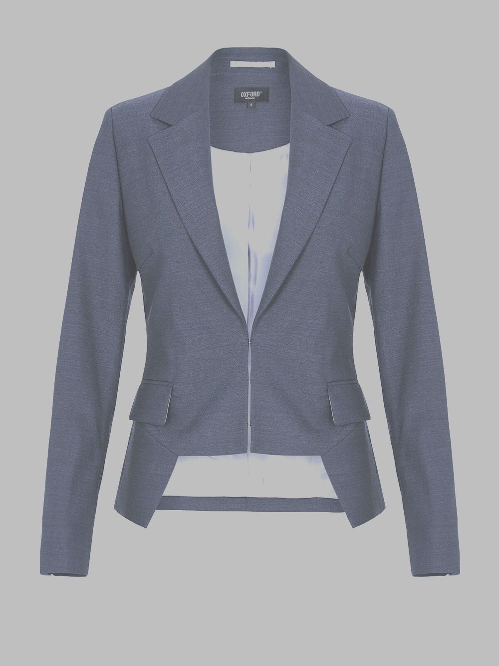 OXFORD Dietrich Wool Grey Office Cropped Blazer Suit Jacket RRP$399