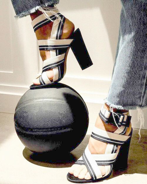 ALIAS MAE Aaliyah Sport Buckle Strap Block Heels Size 37