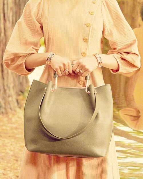 MIMCO Leather Flip Side Tote Bag In Balsa RRP$450