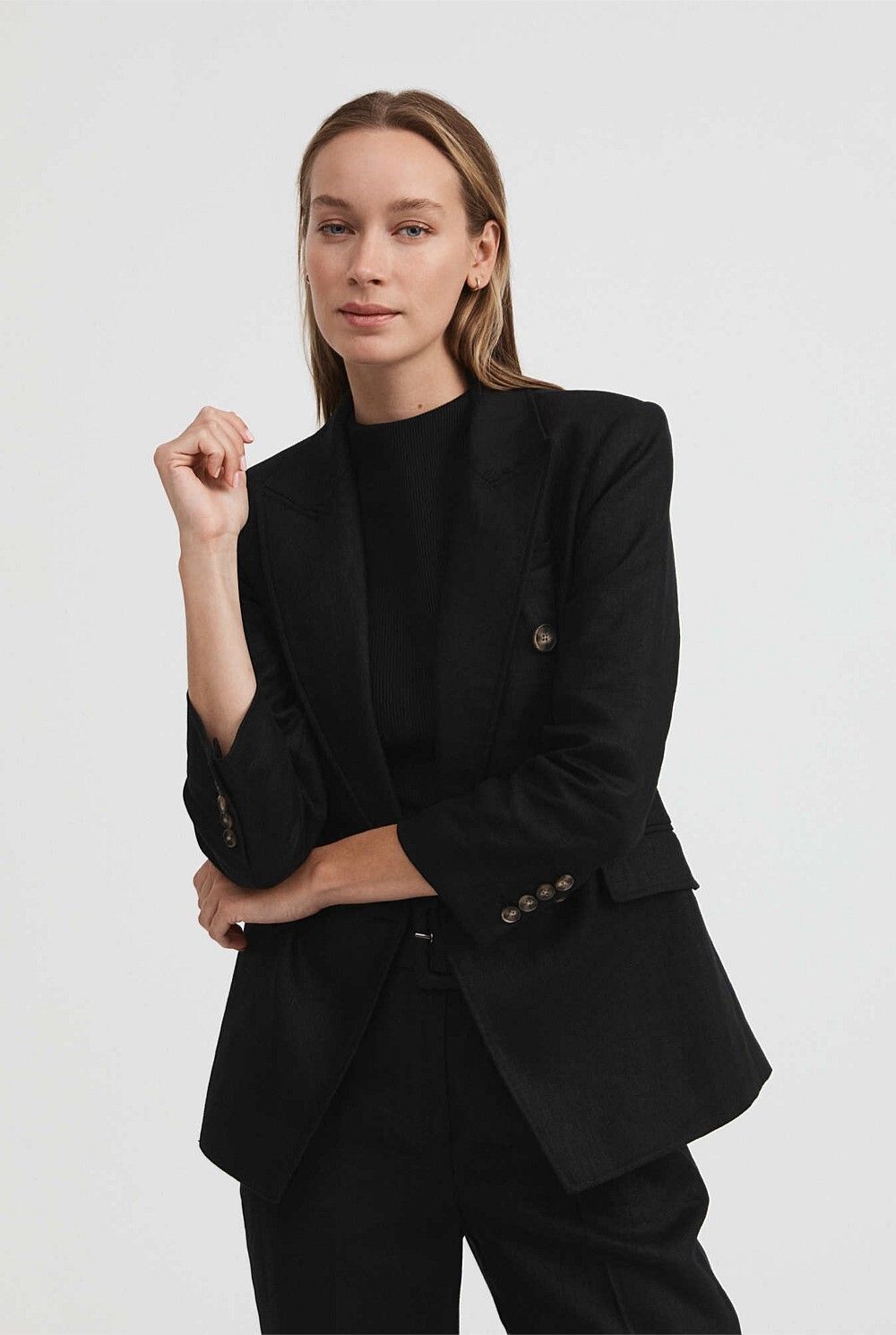 Witchery Black Double Breasted Blazer NWT