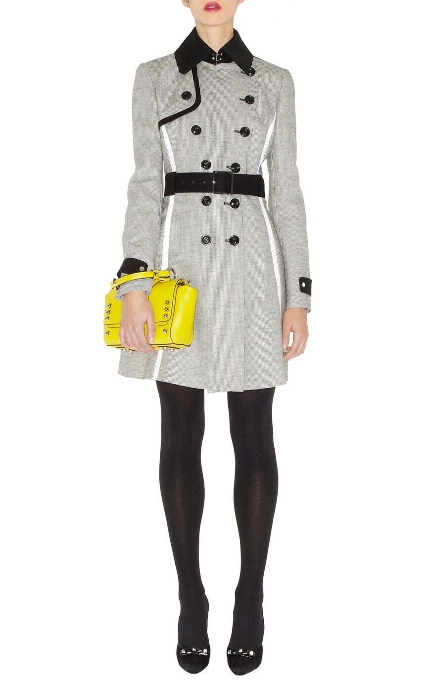 Karen Millen Grey Black Trench Coat