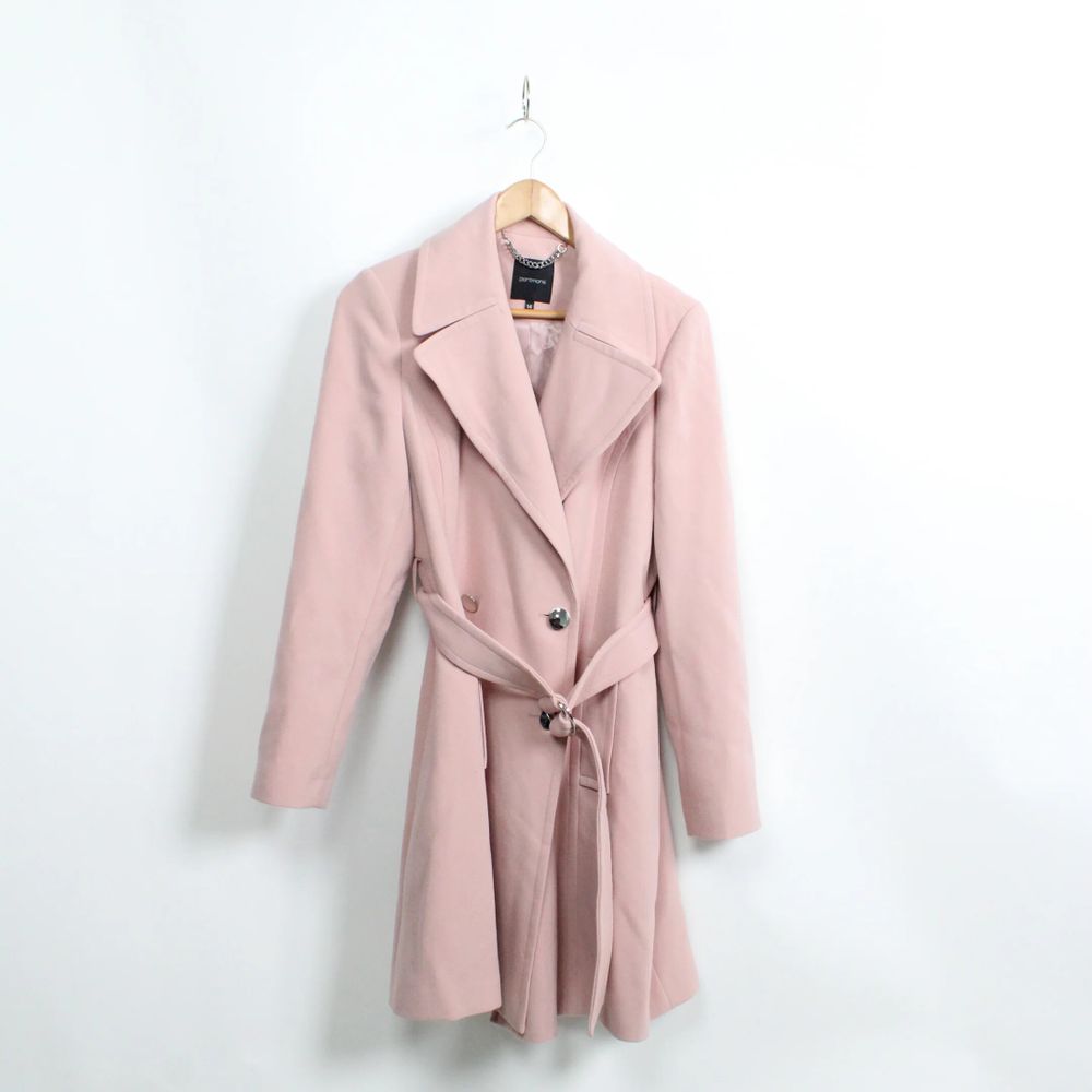 PORTMANS Pink Belted Winter Double Breasted Coat