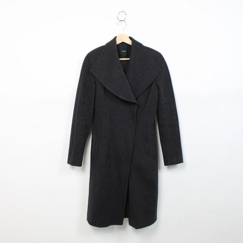 SABA 100% Wool Charcoal Grey Winter Coat