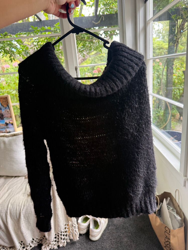 Cotton On Black off the shoulder knit
