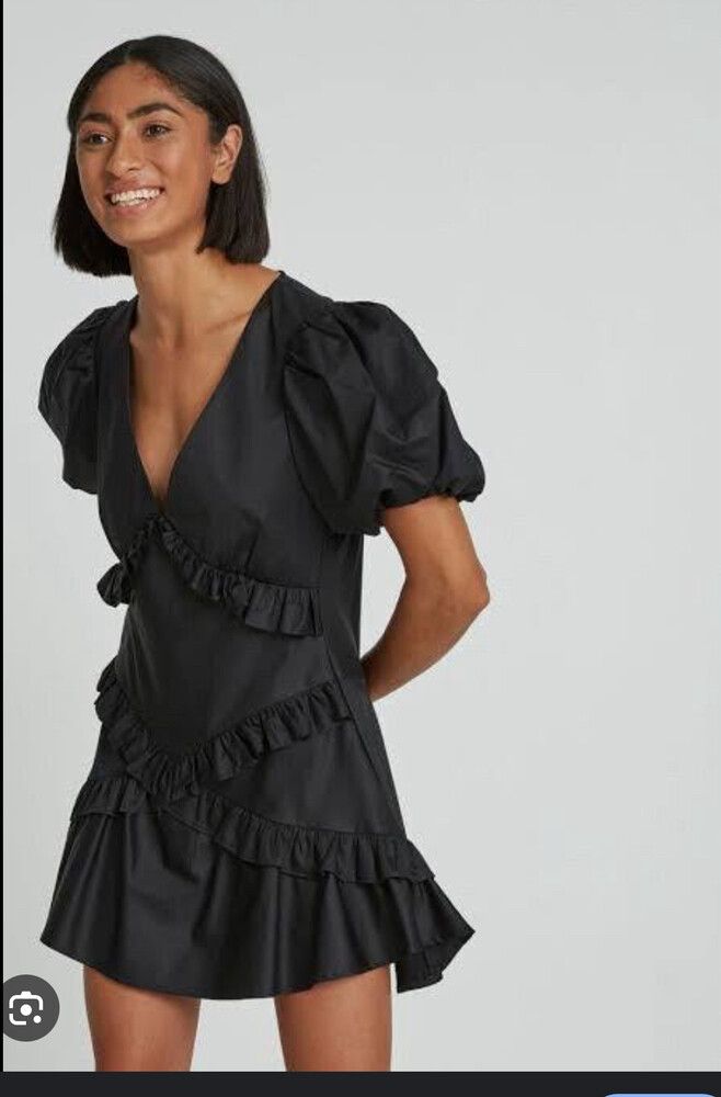 Maggie Marilyn Black Ruffle Dress