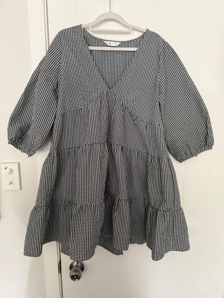 Glassons Black White Gingham Dress