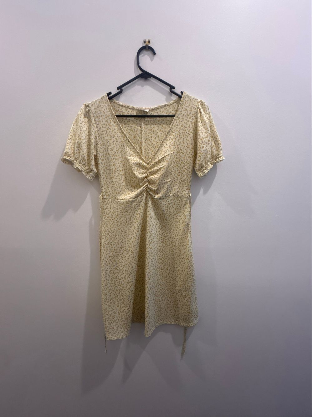 Yellow Floral Mini Dress