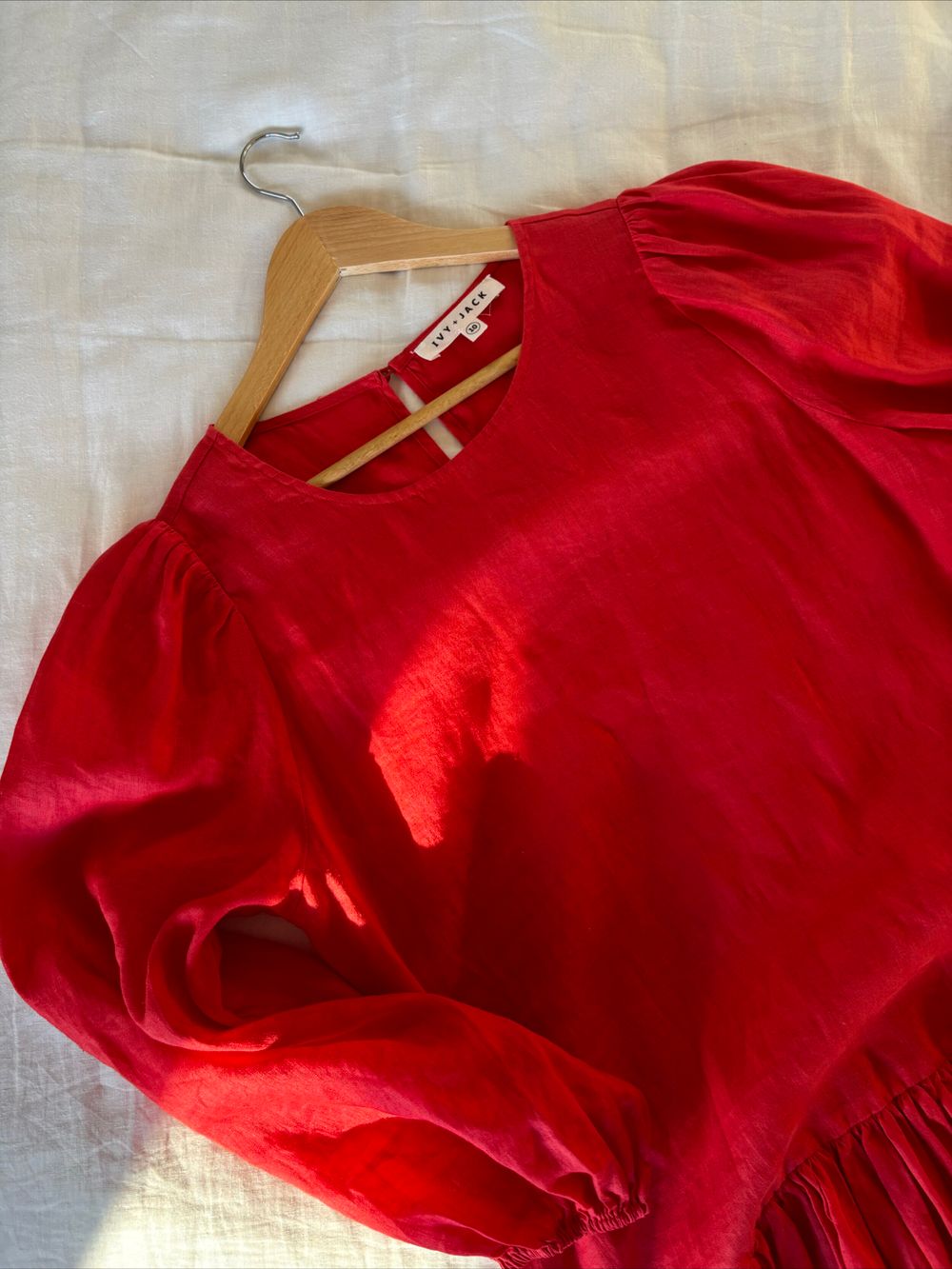 Ivy + Jack Red Long Sleeve Dress
