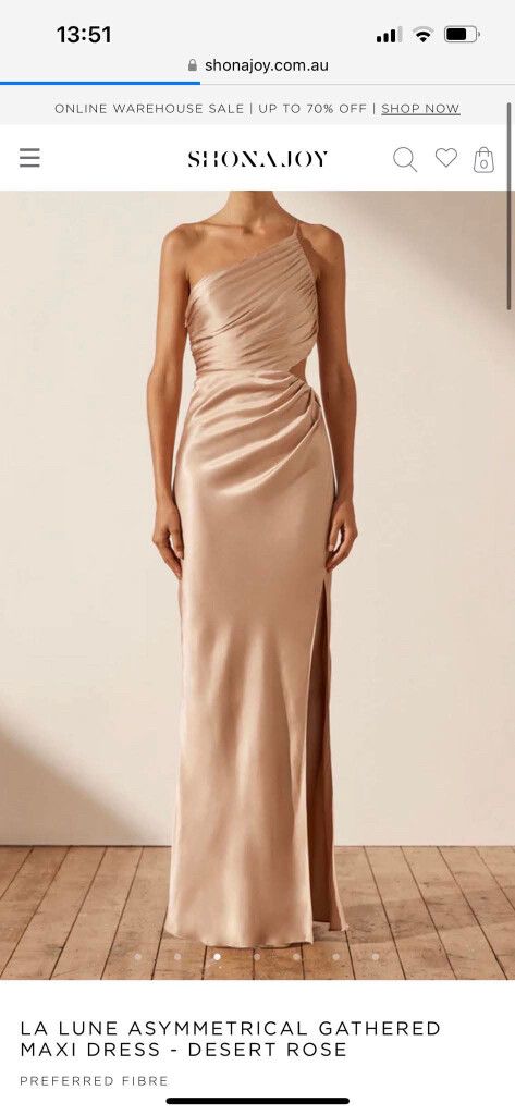 la lune asymmetrical gathered maxi dress desert rose La Lune Asymmetrical Gathered Maxi Dress | Desert Rose | Dresses