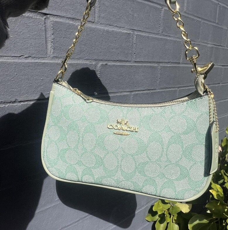 Pastel Green Coach Shoulder Bag💚✨