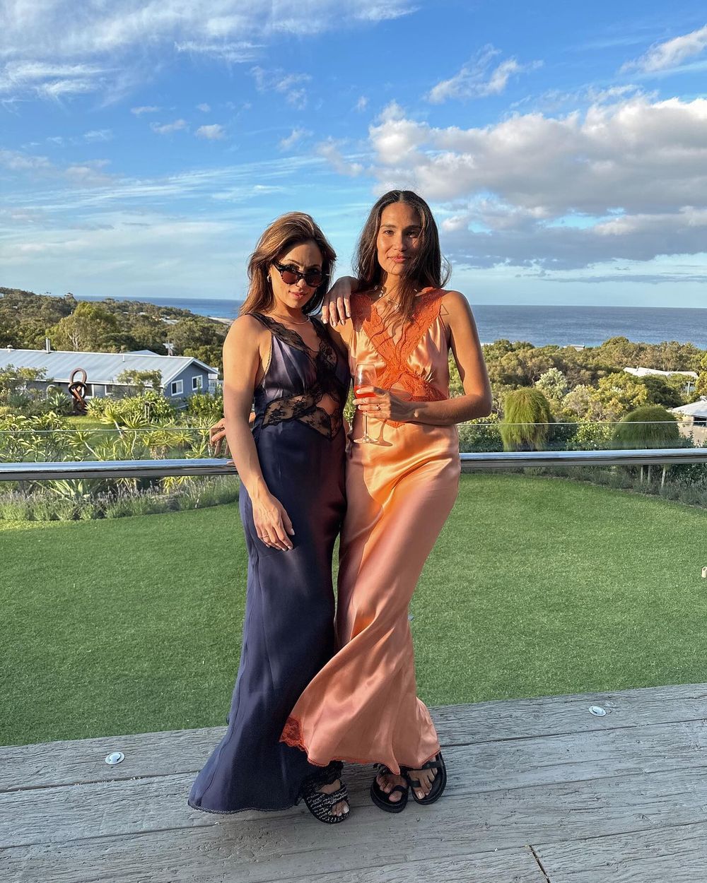 Sir The Label - Aries Cut Out Gown Peach on Designer Wardrobe Sir The Label - Aries Cut Out Gown Peach on Designer Wardrobe
