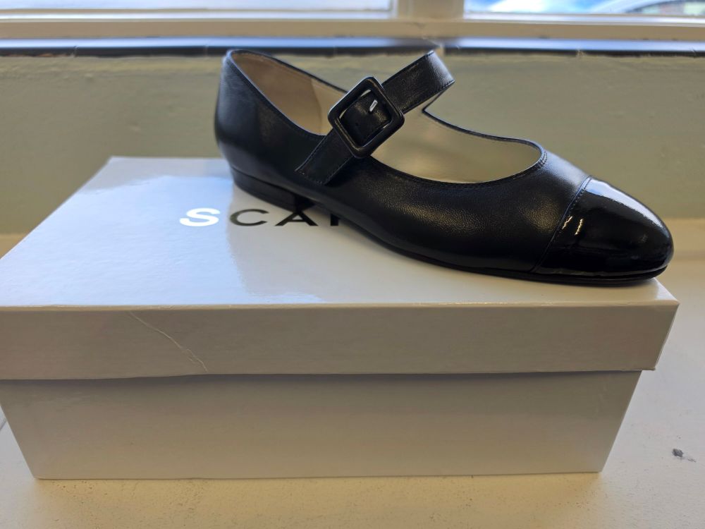 leather Mary-Jane Flat