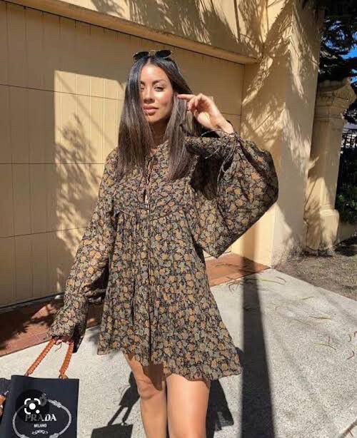 chinese dress ladies Shona Joy Layla Long Sleeve Mini main image 0