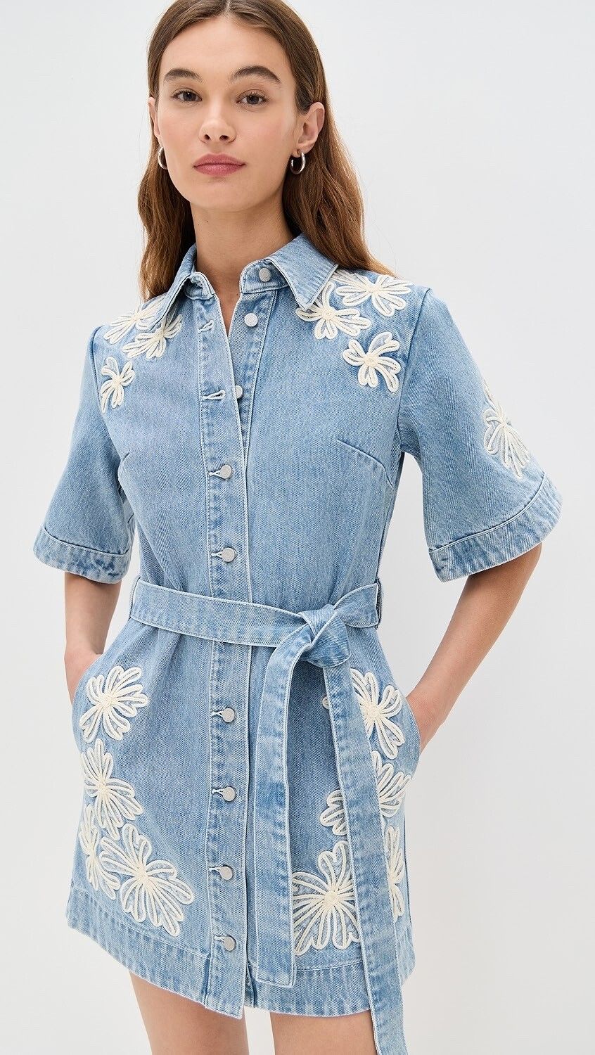 ALEMAIS Charlene Denim Mini Dress