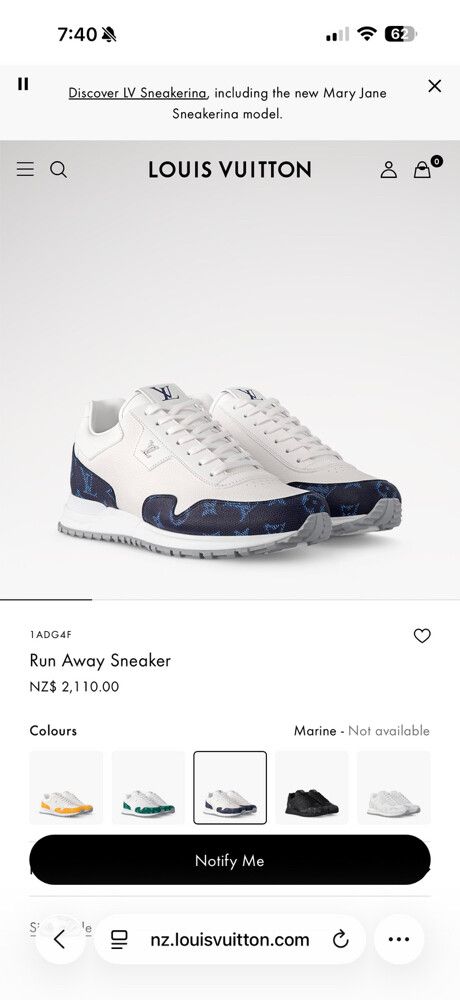 MENS LOUIS VUITTON RUNAWAY SNEAKER