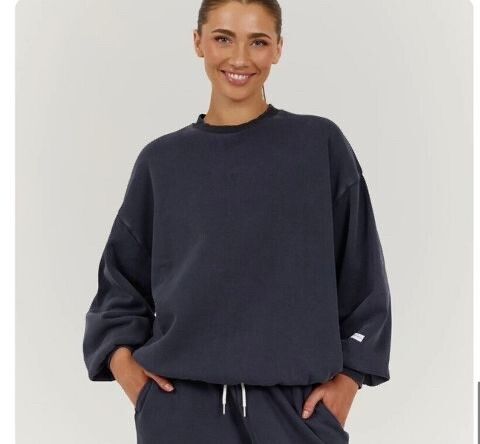 Muscle Republic Slate Blue Crew Jumper